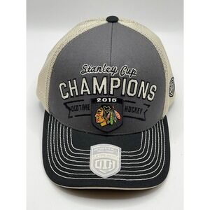 NWOT Chicago Blackhawks Old Time Hockey 2015 Stanley Cup Champs Hat Cap SnapBack